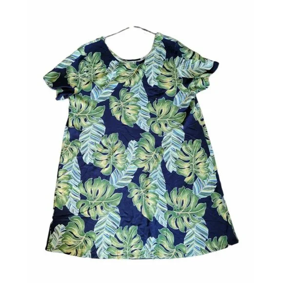 Vintage Hilo Hattie The Hawaiian Original 3XL Palm Leaf Muu Muu Dress 100% Rayon - Picture 2 of 6